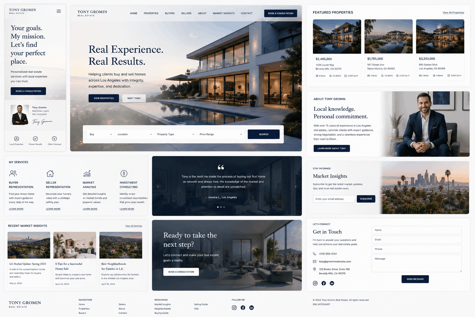 Real estate website realization