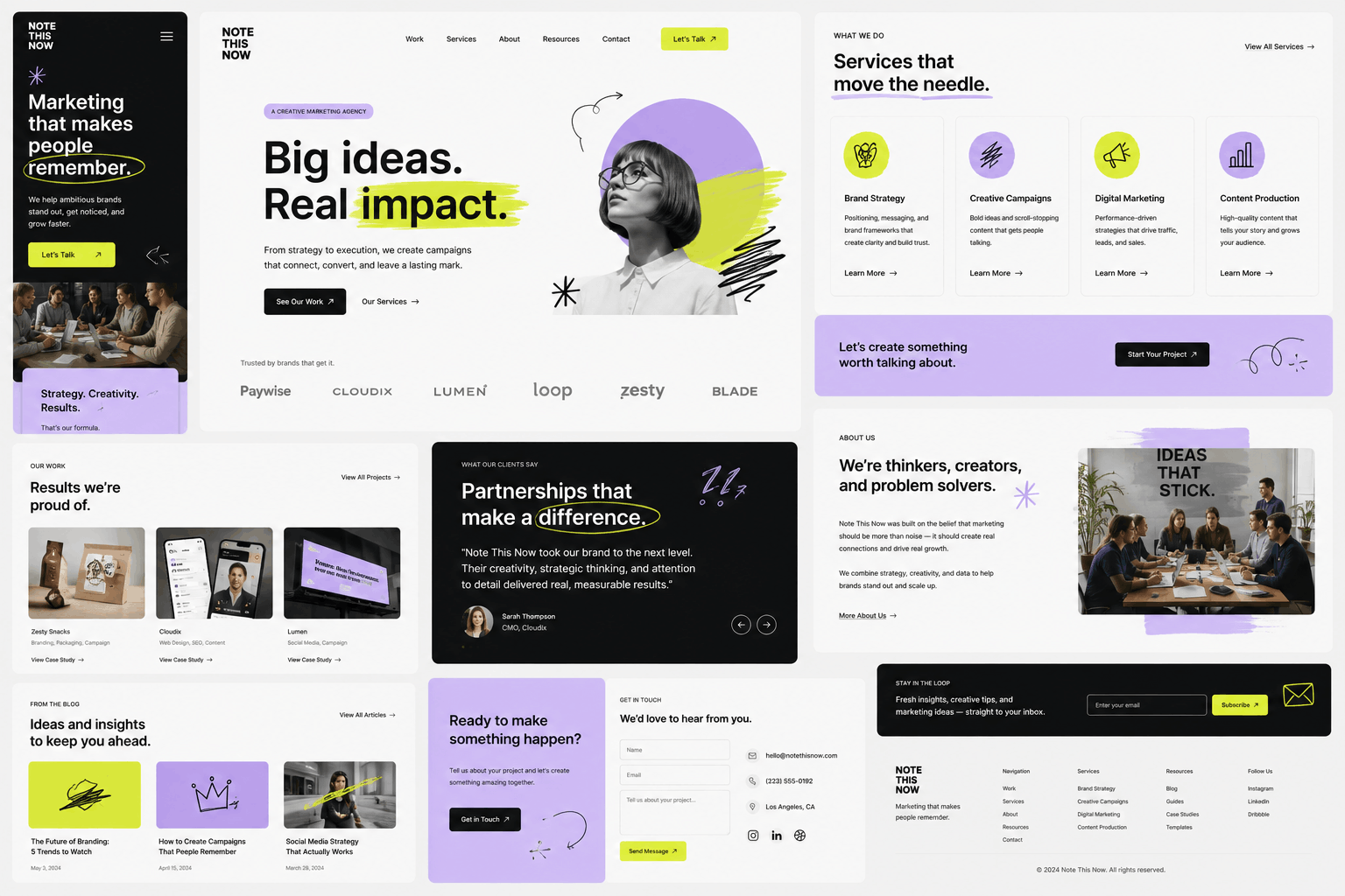 Marketing agency website realization